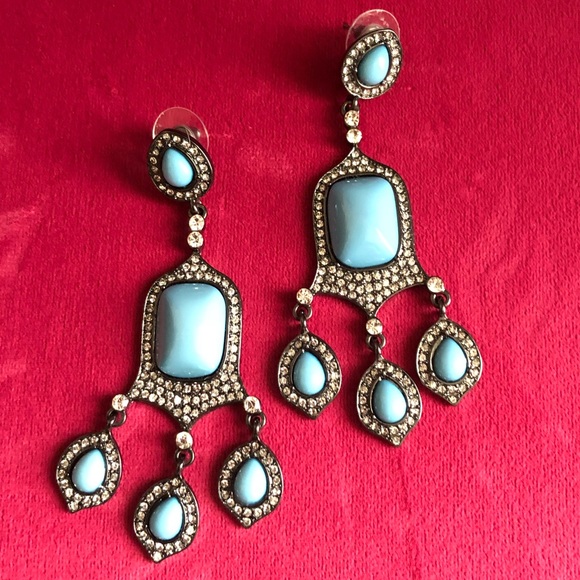 💕Host Pick - Charming Charlie Turquoise Chandelier Earrings - Picture 2 of 4